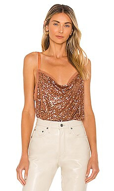 Free People Shimmer & Shine Bodysuit in Sunset from Revolve.com | Revolve Clothing (Global)