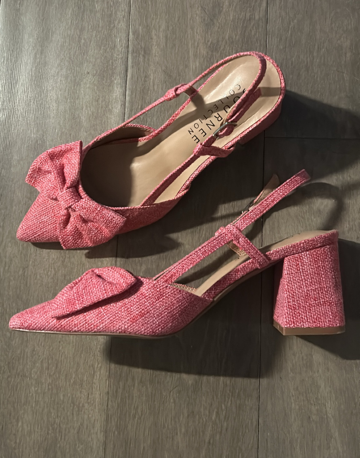 Pink tweed heels. These come in a ton of other color ways as well! TTS - I got a 7.5

#LTKFindsUnder100 #LTKShoeCrush #LTKWorkwear