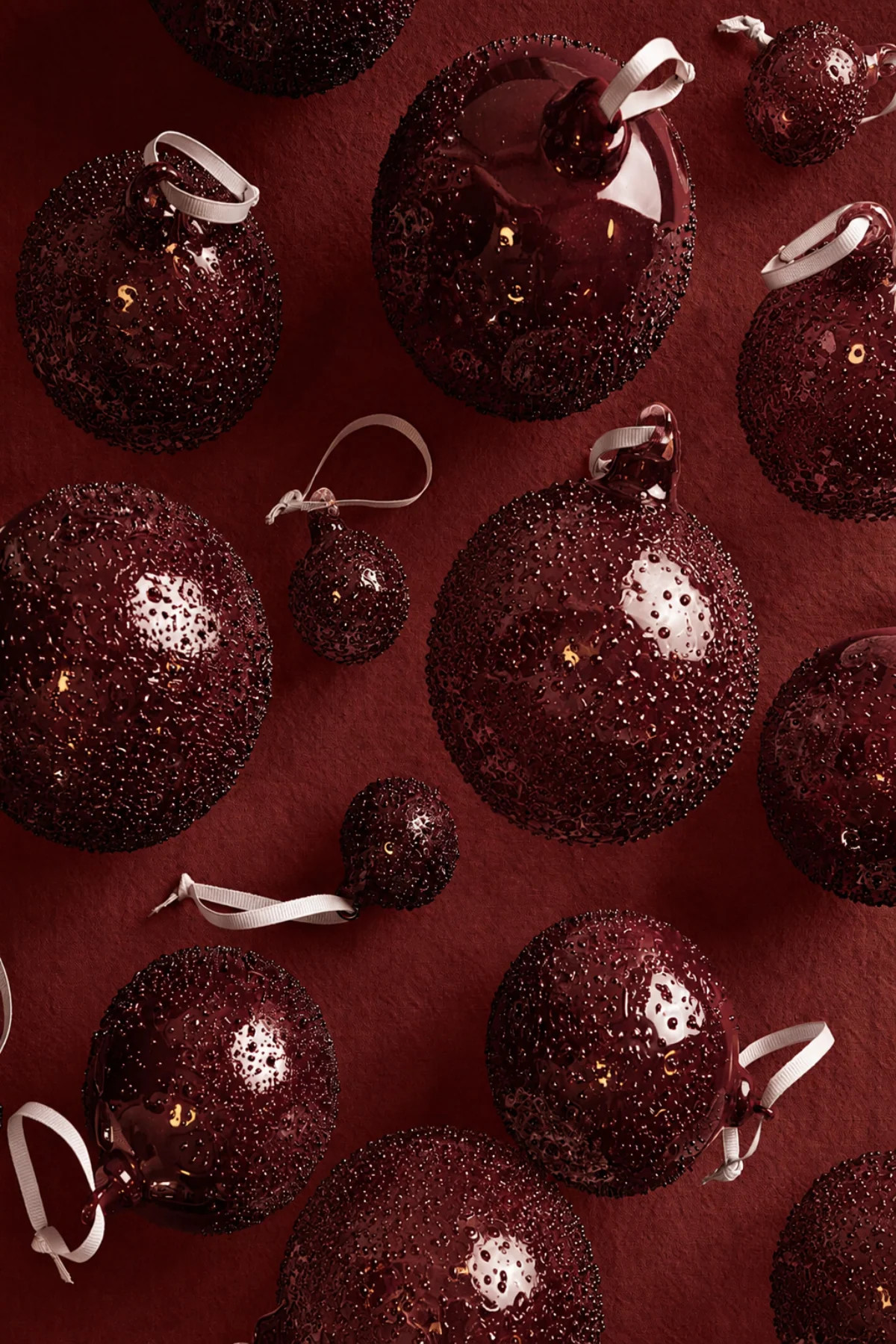 Flurry Glass Baubles - 2 Sizes - Set of 3 | THELIFESTYLEDCO