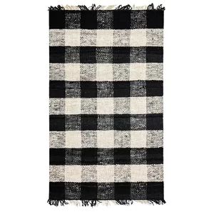 Sauget Hand-Woven Black/Ivory Area Rug | Wayfair North America