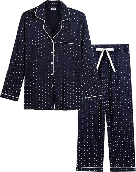 Joyaria Womens Bamboo Viscose Pajama Sets Long Sleeve Button Down Cooling Sleepwear Soft Comforta... | Amazon (US)