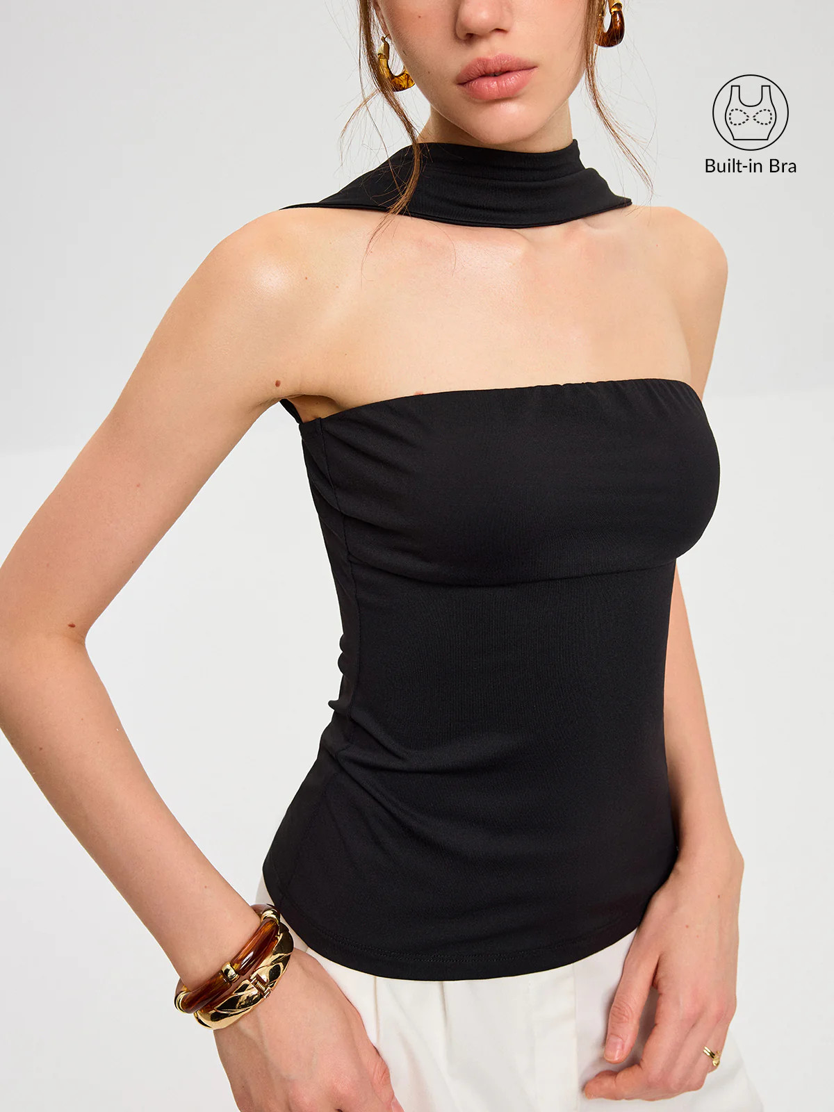 Bra-Free Halter Neck Backless Top | Commense