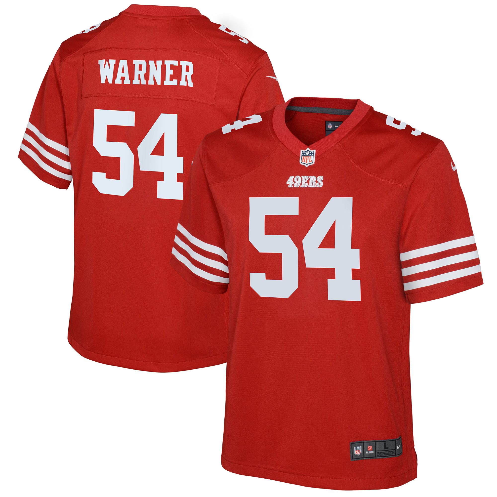 Fred Warner San Francisco 49ers Nike Youth Game Jersey - Scarlet | Fanatics