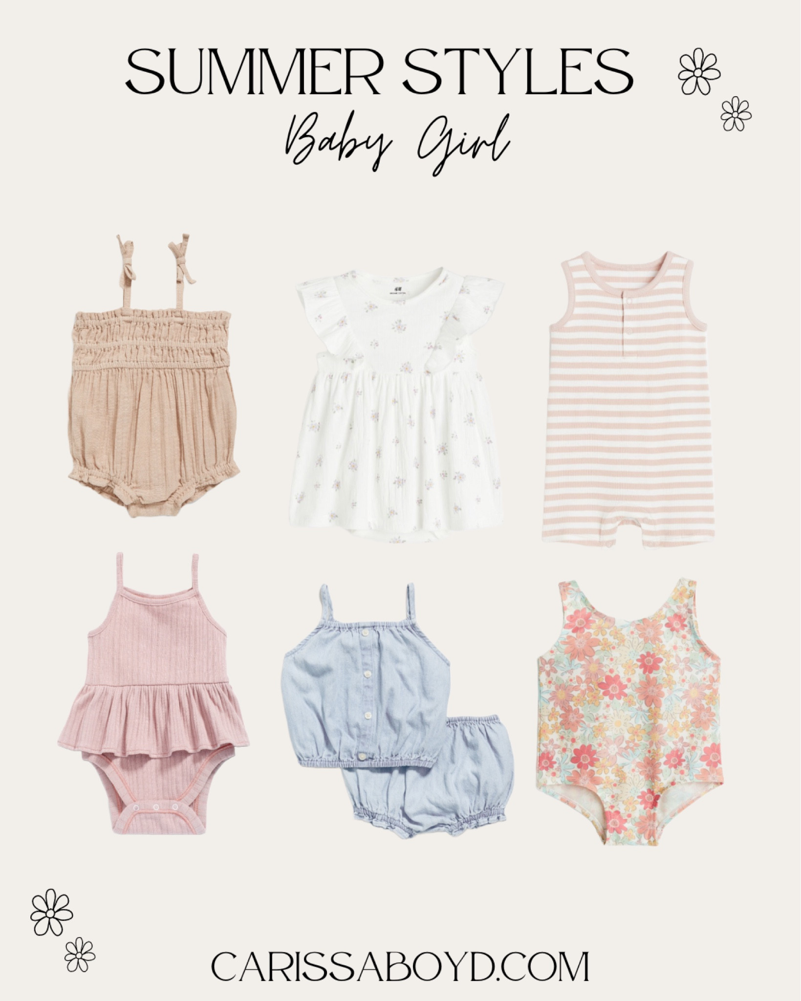 summer outfits for baby girl 💗☀️

baby girl
baby girl outfit
baby girl outfits
baby girl style
baby romper
baby jumpsuit
baby swimsuit
baby girl outfit
summer outfits
summer style
h&m 
hm 
old navy
old navy romper



#LTKbaby #LTKFind #LTKfamily