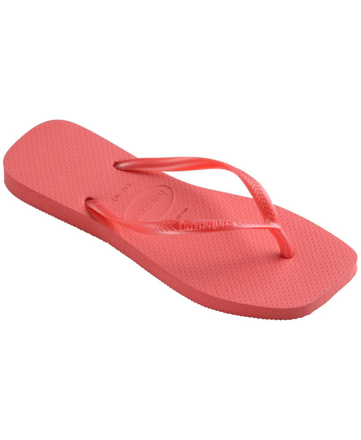 Havaianas Women's Slim Square Toe Sandals - Tropical Coral | Macy's