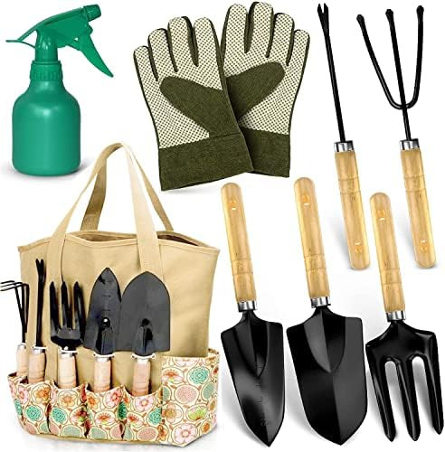 Scuddles Garden Tools Set - Heavy Duty Hand Gardening Tools Kit with Storage Organizer, Ergonomic... | Amazon (US)
