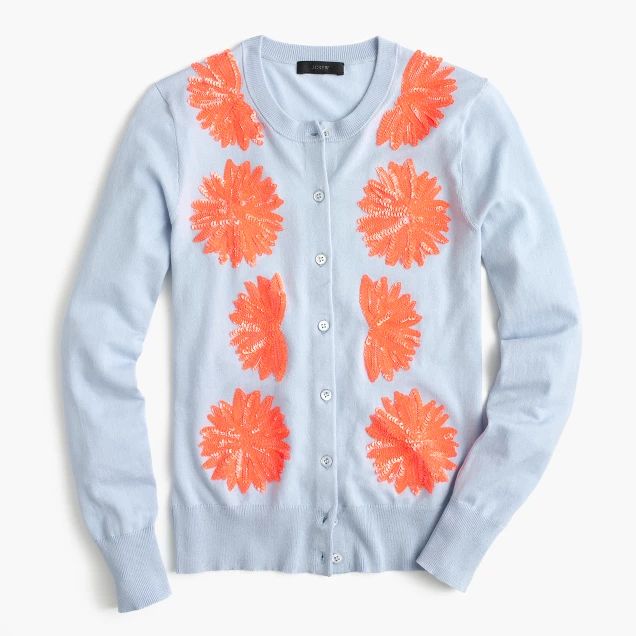 Embellished cotton Jackie cardigan sweater | J.Crew (UK)