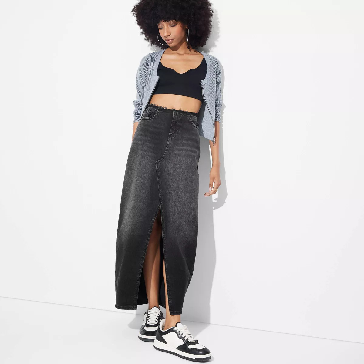Women's Low-Rise Denim Midi Skirt - Wild Fable™ | Target