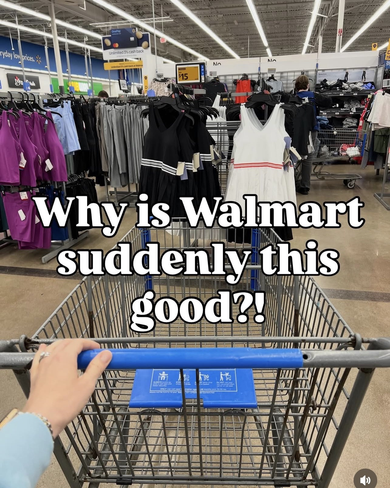 Walmart good stuff! Polo tops, active dresses, fruit shaped ceramic candles, olive motif melamine dinnerware for outdoor dining, shatter-resistant stemware, v-waist wide leg jeans that come in lengths, eyelet cotton dress, and striped tube top and pants set. #walmartfashion #walmartfinds