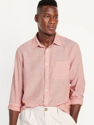 Regular Fit Everyday Linen-Blend Shirt | Old Navy (US)
