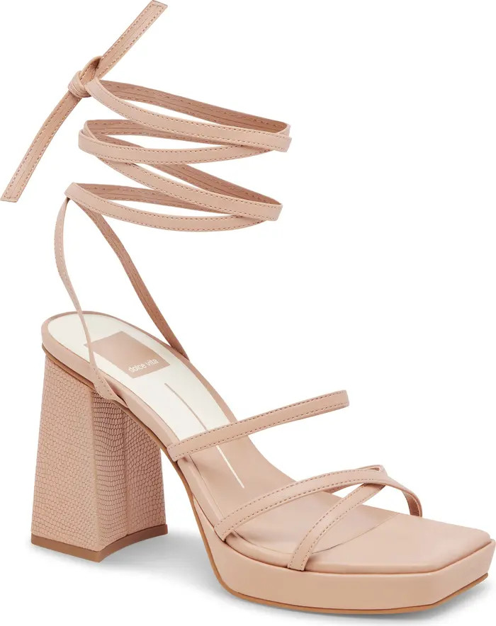 Amanda Ankle Tie Block Heel Sandal | Nordstrom
