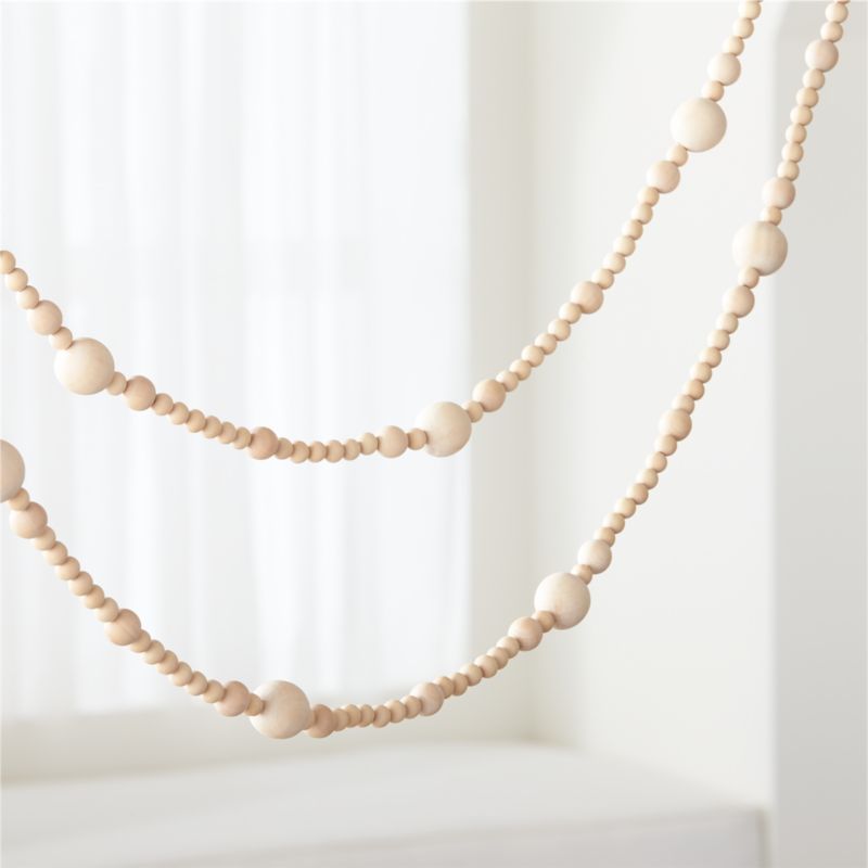 Wood Bead Garland + Reviews | Crate and Barrel | Crate & Barrel