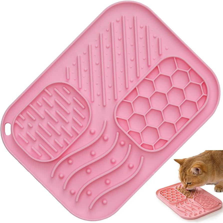 Lick Mat for Cat & Puppy, Premium Silicone Slow\u2011Feeder Bowl, BPA\u2011Free, Food\u2011Grade,... | Amazon (US)