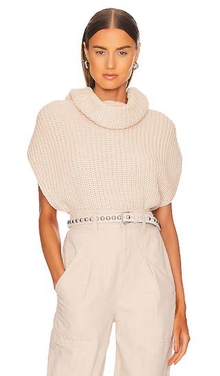Sleeveless Turtleneck Sweater in Cream | Revolve Clothing (Global)