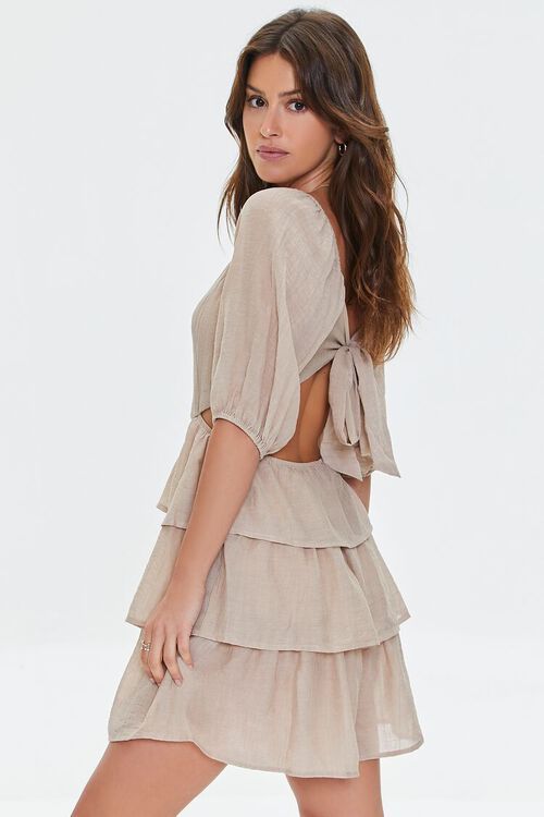 Cutout Tiered Ruffled Mini Dress | Forever 21 | Forever 21 (US)