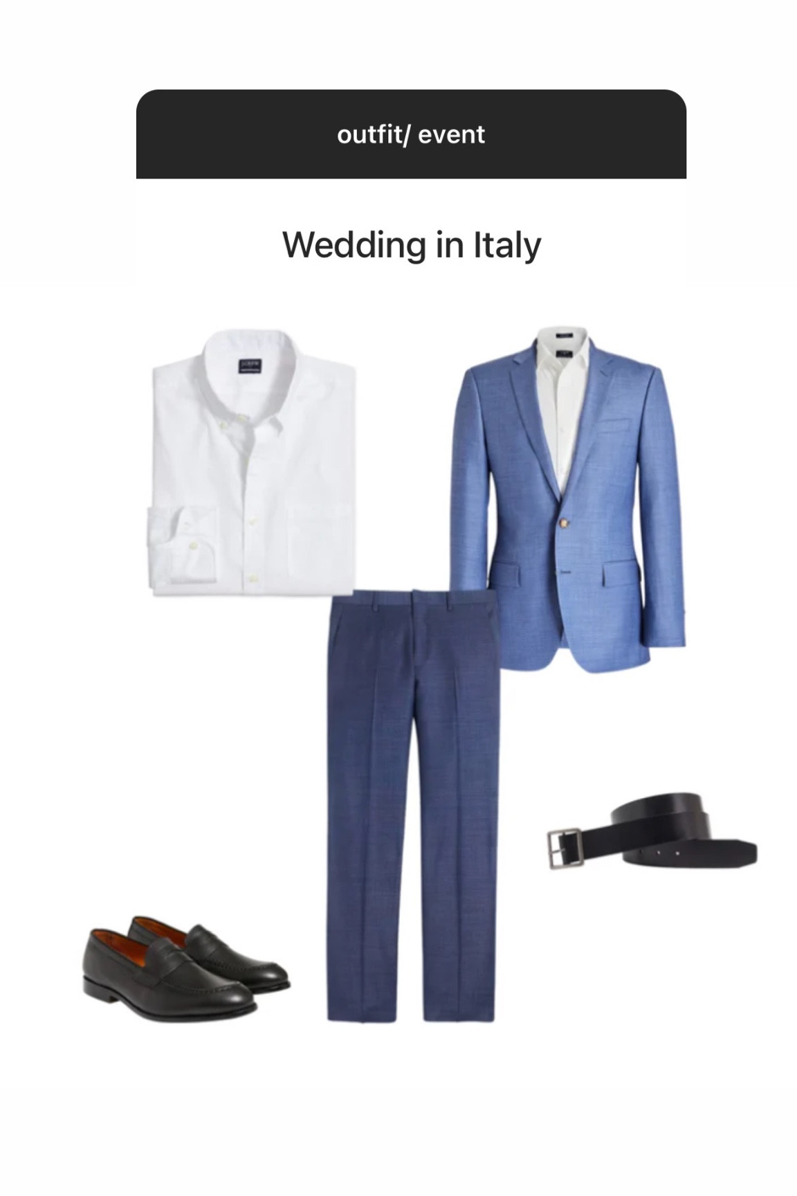 Wedding in Italy fit for men 