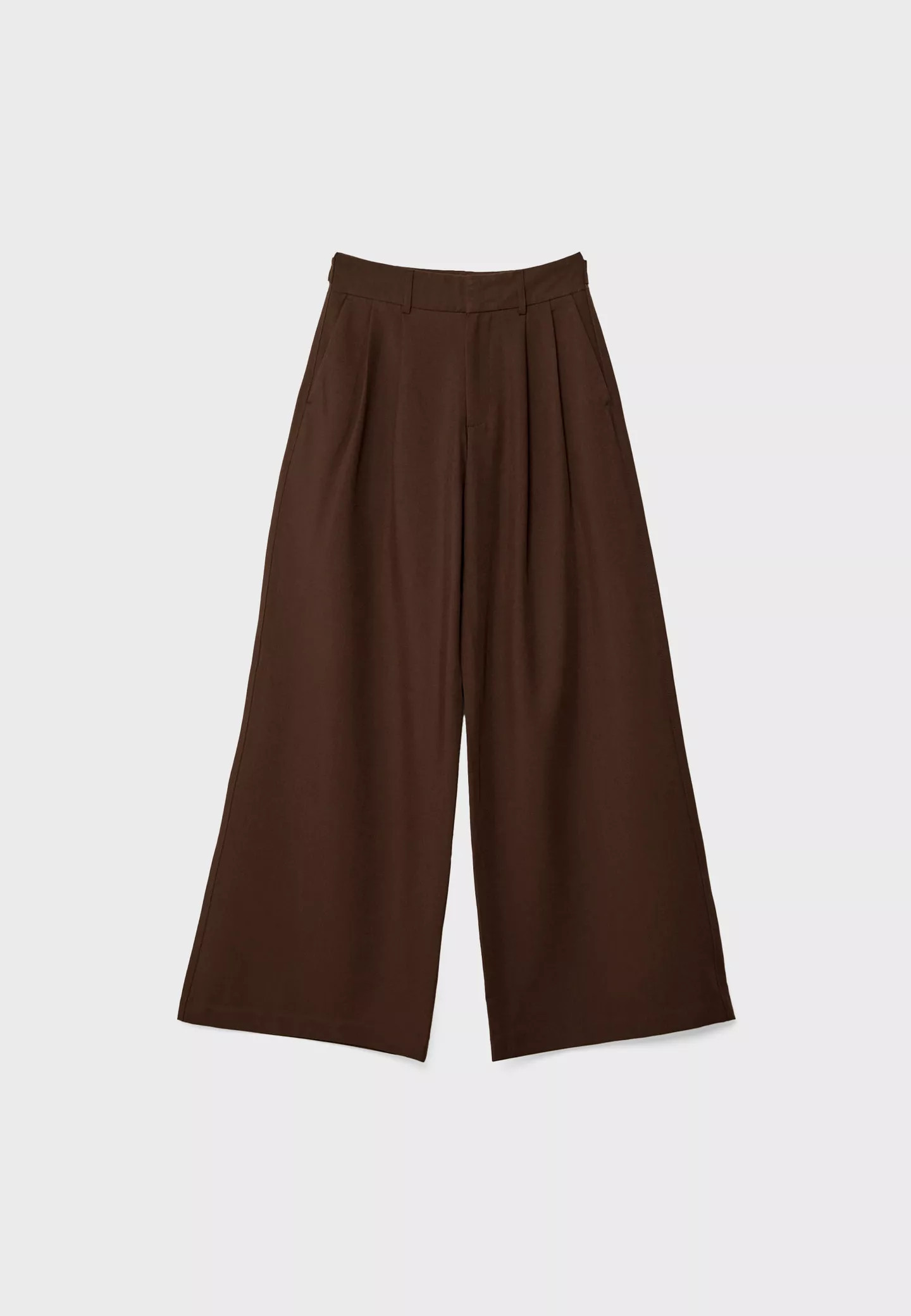 Super wide-leg adjustable trousers - Women's fashion | Stradivarius United Kingdom | Stradivarius (UK)