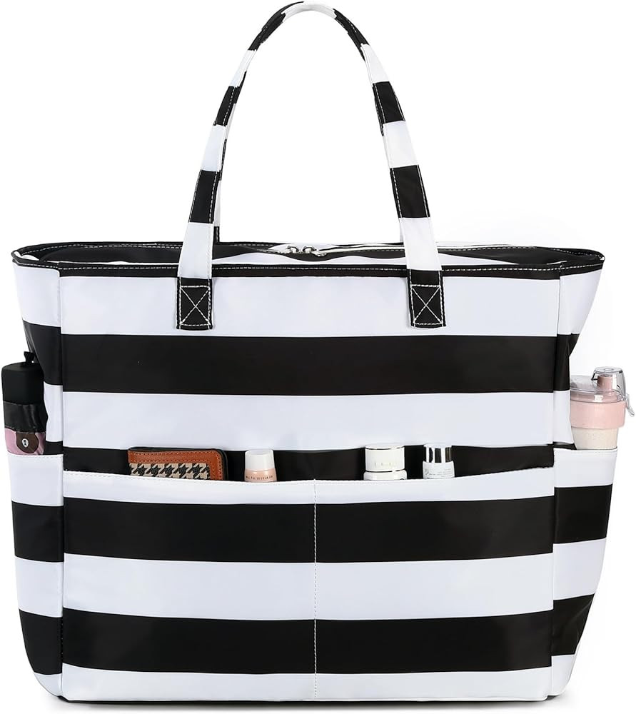 Waterproof Beach Tote Pool Bags for Women Ladies Extra Large Gym Tote Carry On Bag With Wet Compa... | Amazon (US)