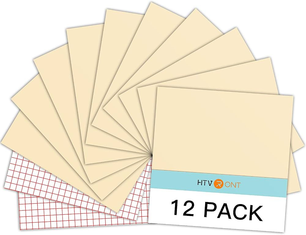 HTVRONT Beige Permanent Vinyl, 12 Pack Beige Vinyl for Cricut - 10 Beige Vinyl Sheets 12" x 12" &... | Amazon (US)