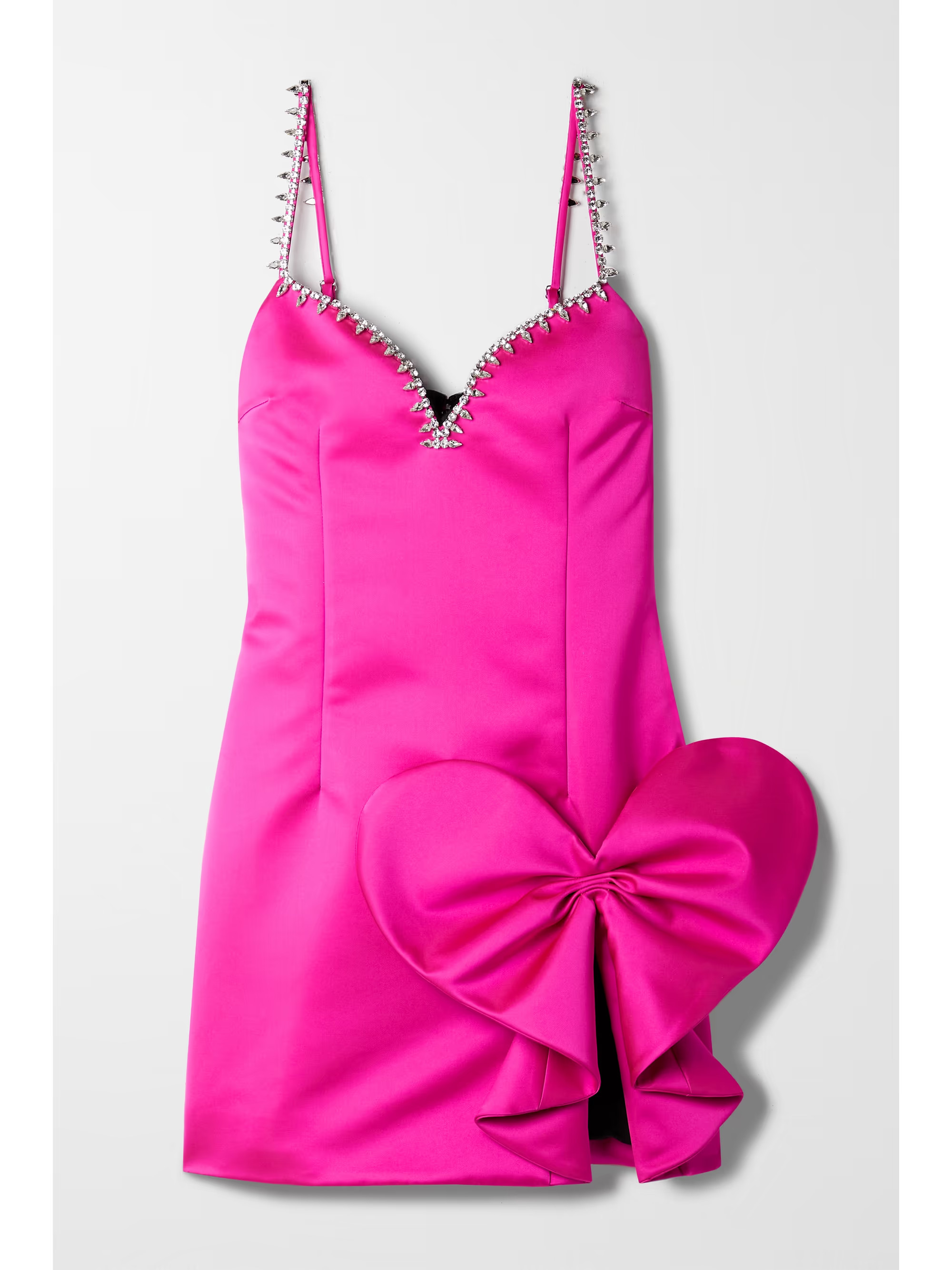 Sweetheart crystal-embellished duchesse-satin mini dress | NET-A-PORTER (US)