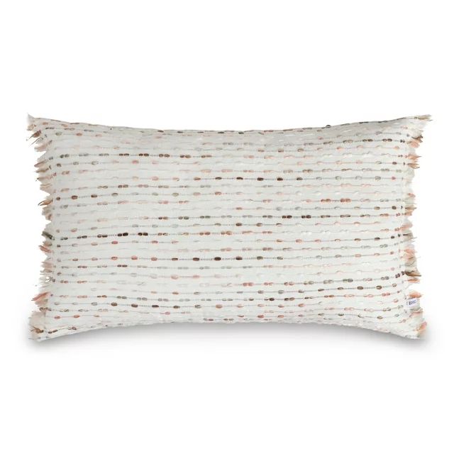 Better Homes & Garden 100% Cotton Stripe Oblong Decorative Pillow with Poly Fill Insert, Ivory, 1... | Walmart (US)