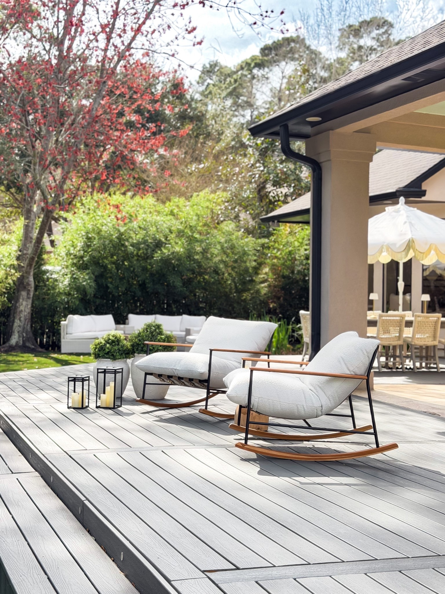 The best thing in my backyard? These Outdoor Vail Rockers from @denver_modern 🤍 Truly the upgrade that changed everything. I chose the Dove FIQA Boucle fabric (so good in person!) and it even comes with the All-Weather Cover included. The cushions are removable and washable, which makes them as practical as they are beautiful. ✨ 

#denvermodern #mydenvermodern


#LTKHome