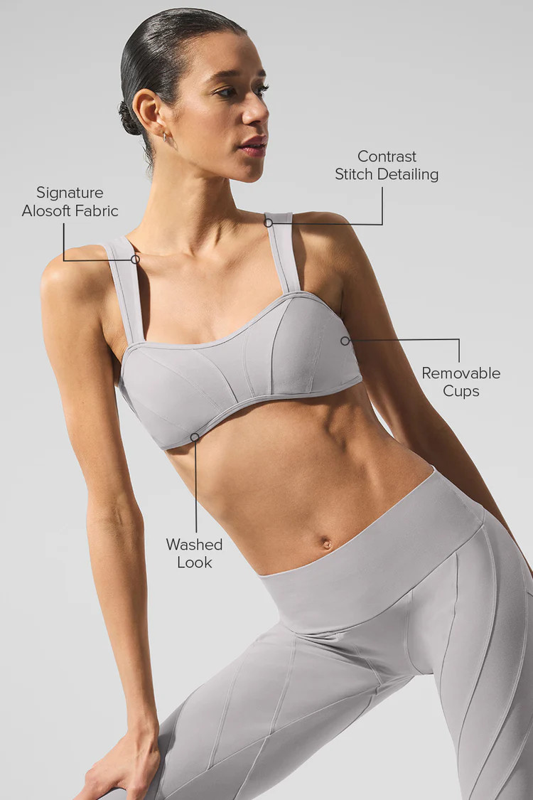Washed Alosoft Sunray Bra | Alo Yoga (US)