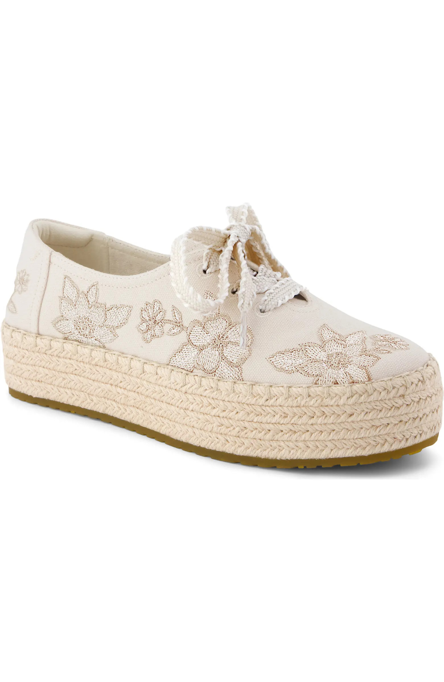 TOMS Valencia Lace-Up Platform Espadrille (Women) | Nordstrom | Nordstrom
