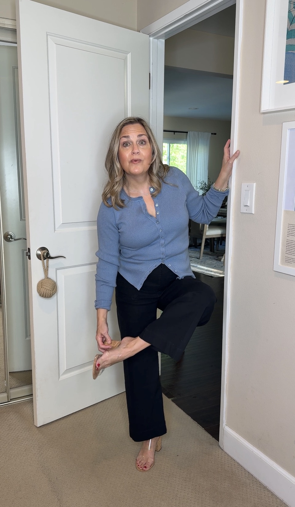 These clear heels are perfect for spring & summer. And they go with everything  

#LTKOver40 #LTKWorkwear #LTKSeasonal