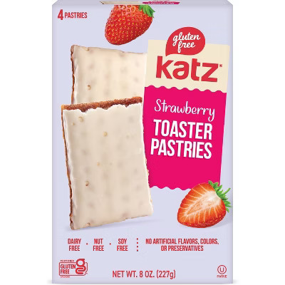 Katz Gluten Free Strawberry Toaster Pastries - 8oz/4ct | Target