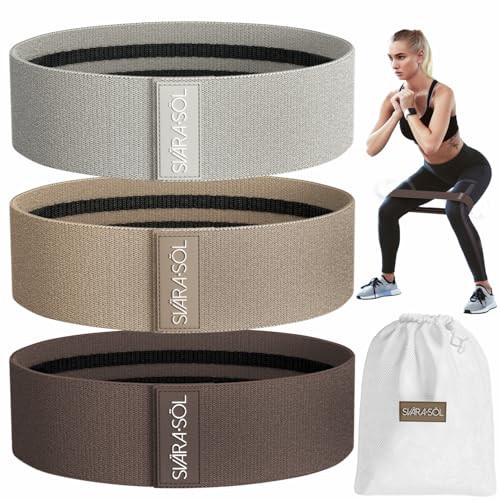 Svära Söl Fabric Resistance Bands Set of 3 for Legs, Glutes, Arms, Booty Bands for Women and Men, Resistance Bands for Working Out, Physical Therapy, Strength Training, Elastic Bands for Exercise | Amazon (US)