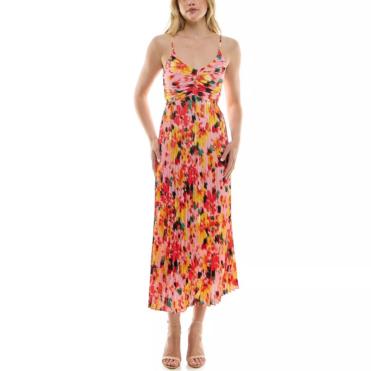 Women's Nanette Lepore Floral Print Pleated Maxi Dress | Kohl's