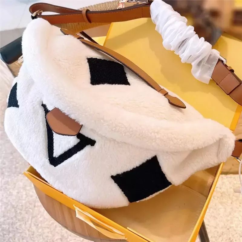 Winter Teddy Waist Bag Designer Bum Bag For Womens Men Fashion Lambswool Crossbody Shoulder Bags ... | DHGate