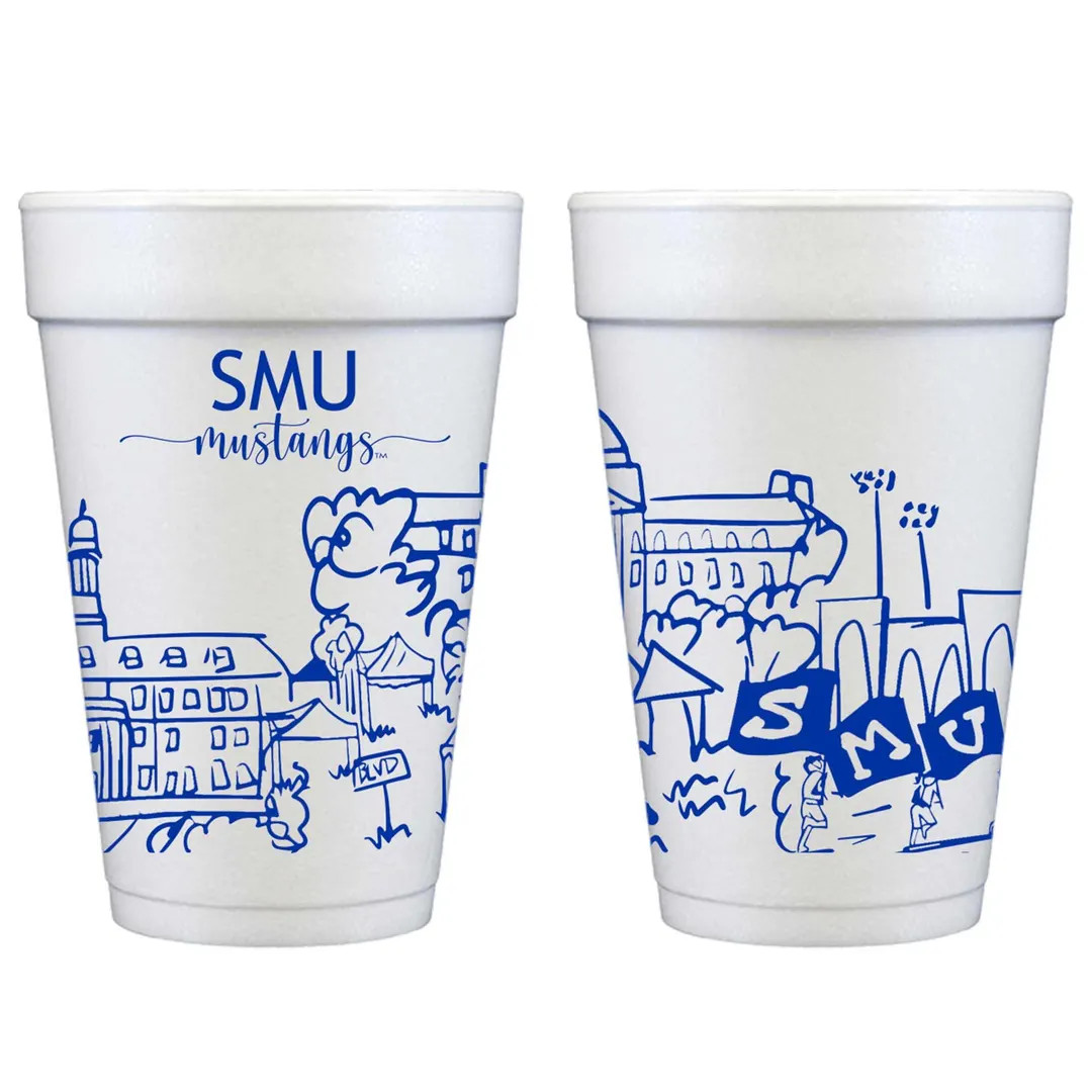 Southern Methodist University (SMU) Campus Landmarks Styrofoam Cup 10 Pack - Etsy | Etsy (US)