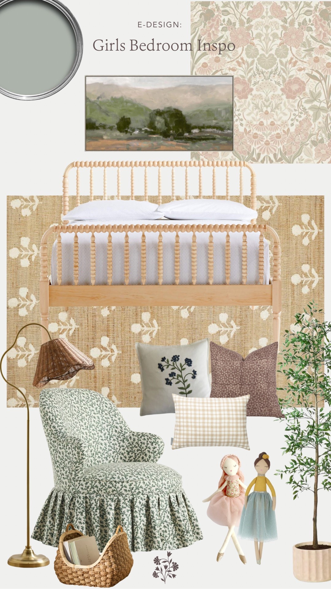 A whimsical girls bedroom 

Follow @gretchenburkedesign on Instagram for more home decor & design inspo❤️

#LTKKids #LTKBaby #LTKHome
