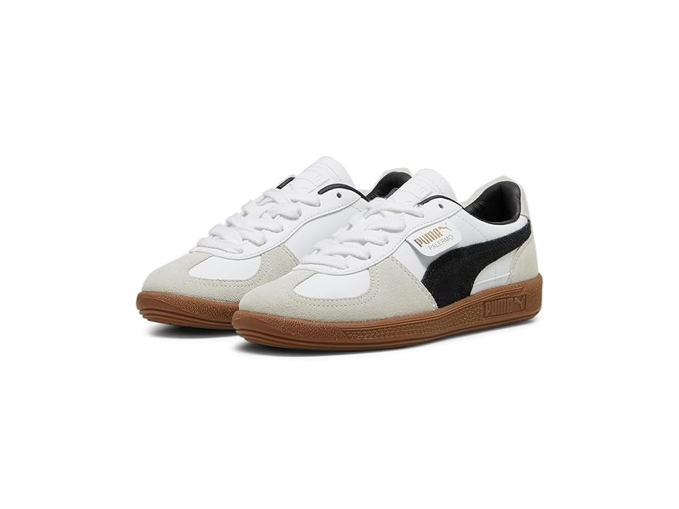 PUMA Kids Palermo (Big Kid) Kid's Shoes PUMA White/Vapor Gray/Gum : 5.5 Big Kid M, Suede | Zappos