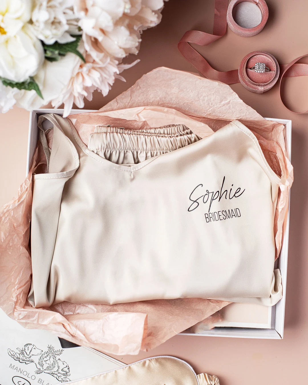 Personalized Gift CAMI SET- Front Customization Bridal Party Pajamas Camisole Set-bridesmaid Prop... | Etsy (US)