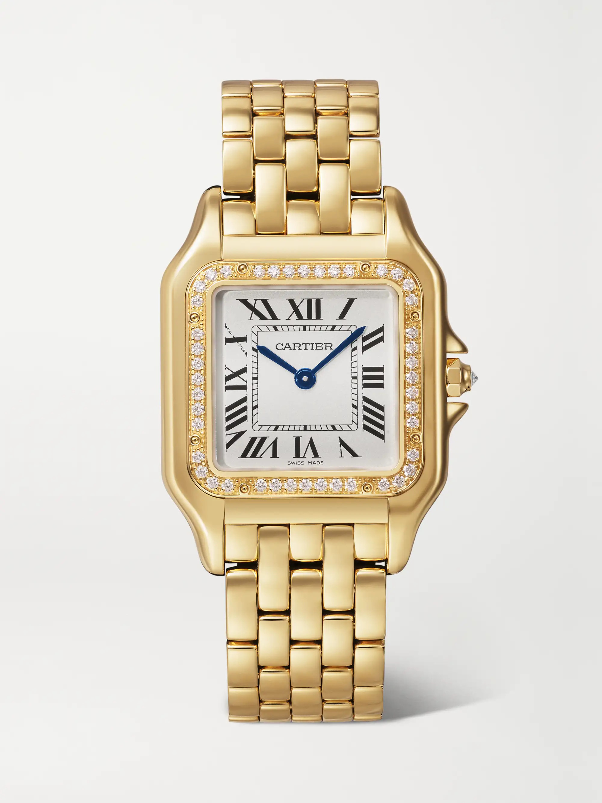 Panthère de Cartier medium 27mm 18-karat gold diamond watch | NET-A-PORTER (US)
