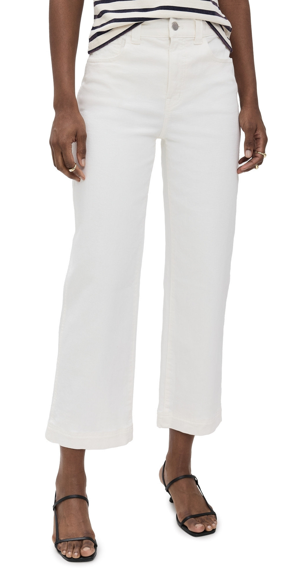 Madewell The Perfect Vintage Wide-Leg Crop Jeans Tile White 27 | Shopbop