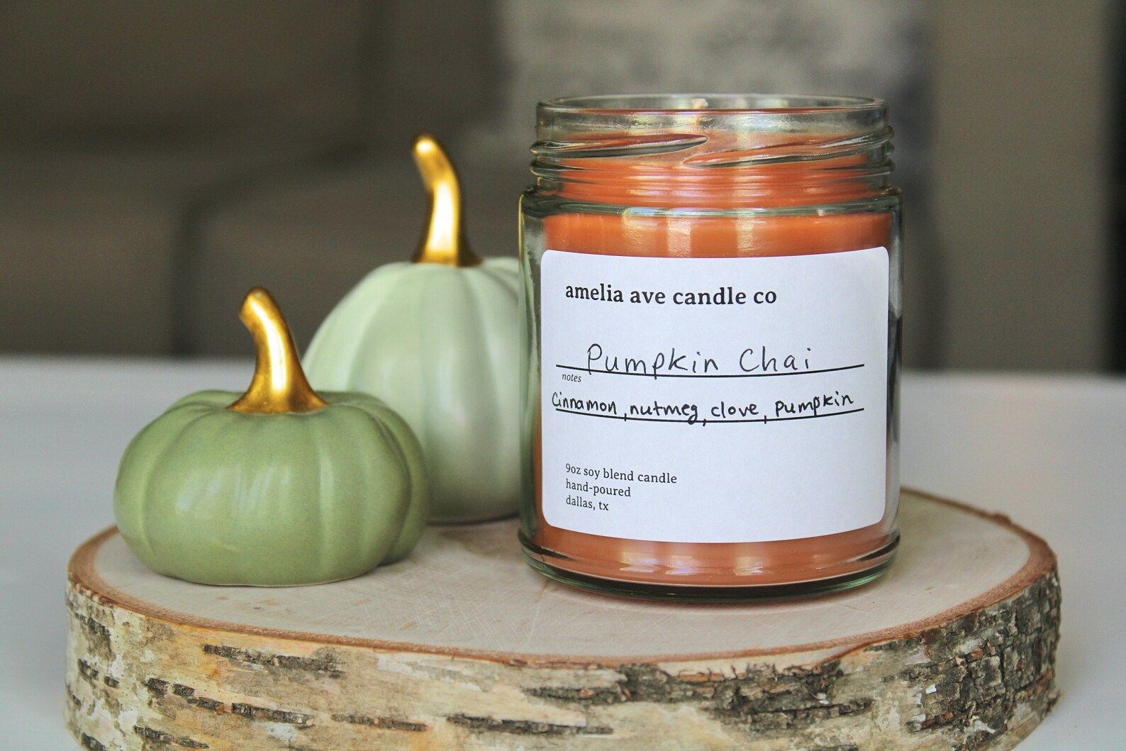 Pumpkin Chai Soy Candle Wooden Wick Candle Cotton Wick | Etsy | Etsy (US)