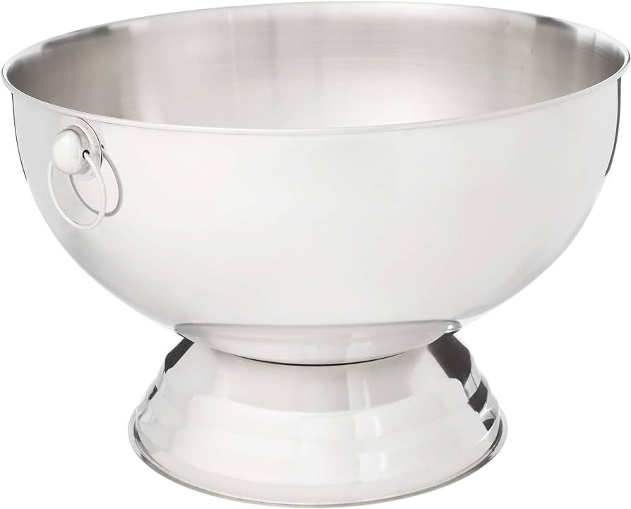 Winco SPB-35 Stainless Steel Punch Bowl with Handles, 3.5-Gallon, Medium | Amazon (US)