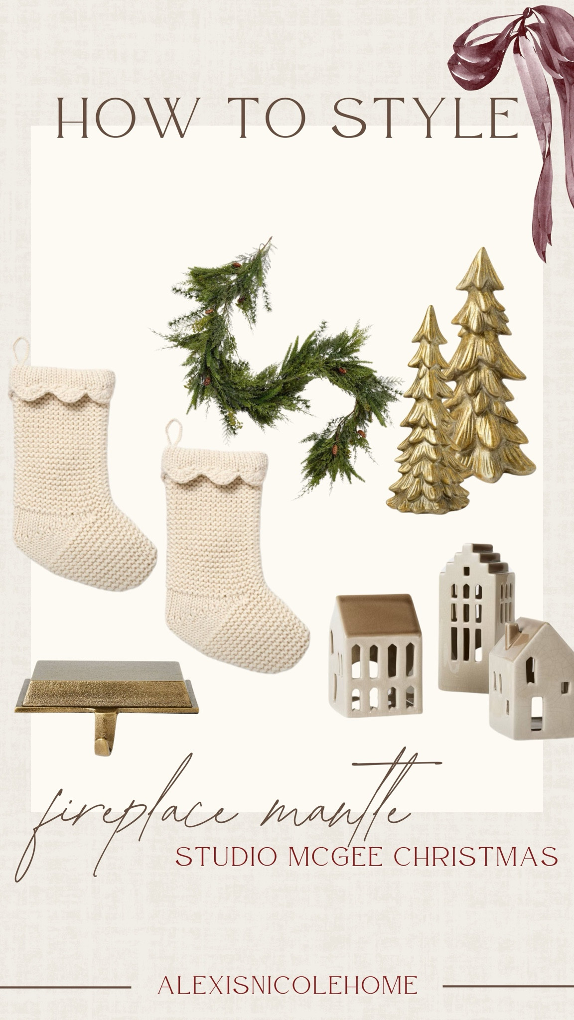 How to style your fireplace mantle with targets new studio McGee Christmas line! 

#LTKSeasonal #LTKFindsUnder50 #LTKHome