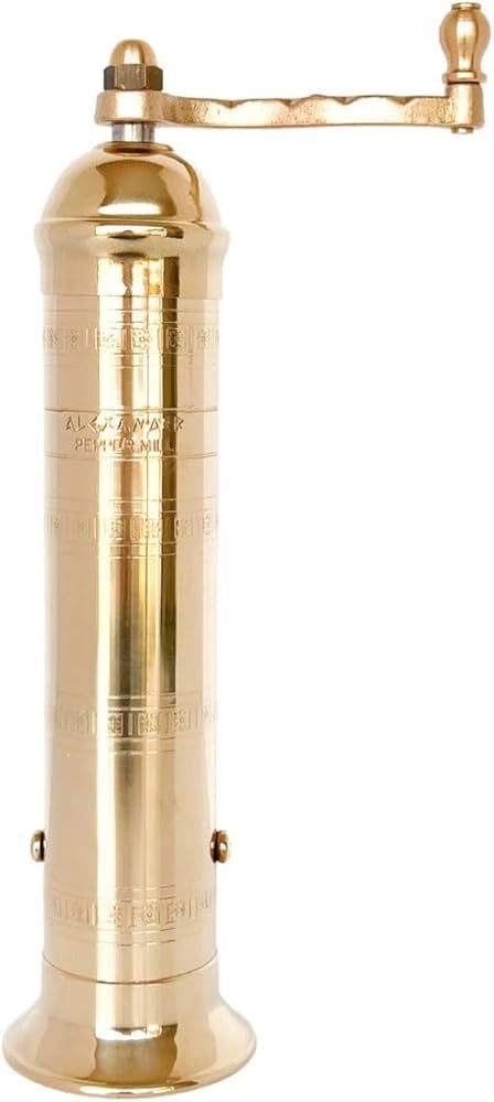 The Original European Salt and Pepper Mill 9” Brass, Gold, 9 inches Brass Pepper Mill | Amazon (US)