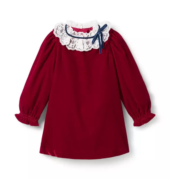 The Velvet Lace Collar Dress | Janie and Jack