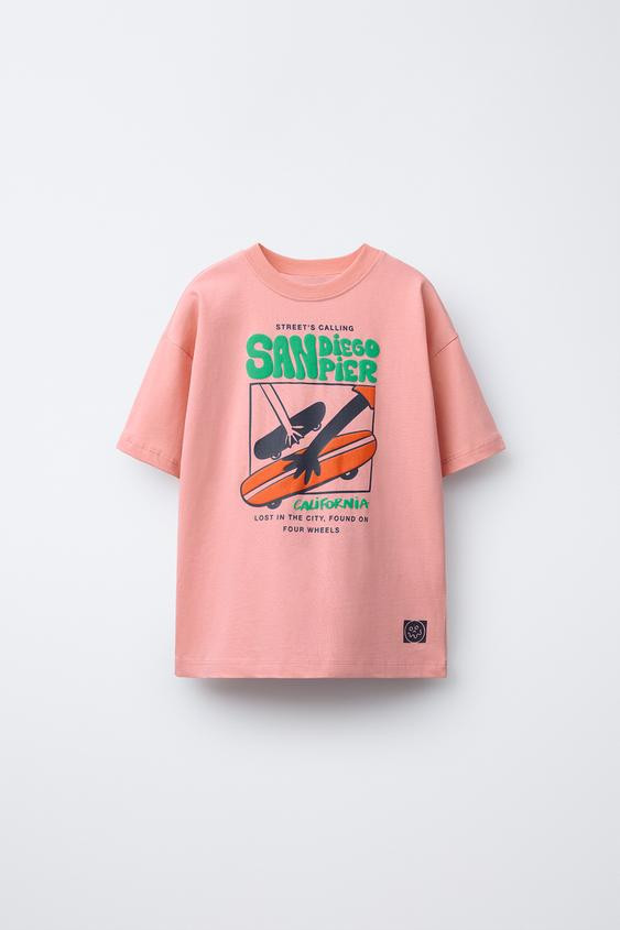 RAISED PRINT T-SHIRT | Zara US