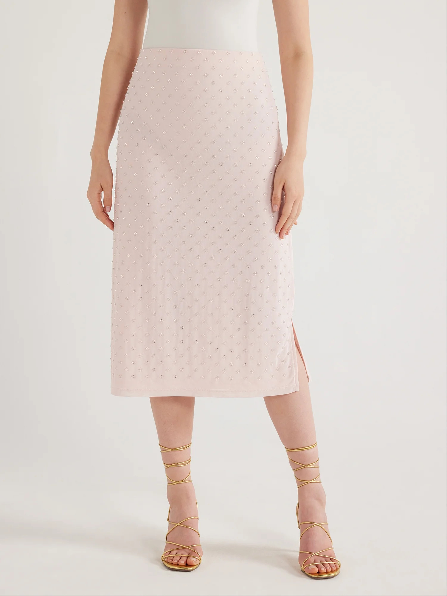 Scoop Women’s Crystal Mesh Skirt, Sizes XS-XXL | Walmart (US)