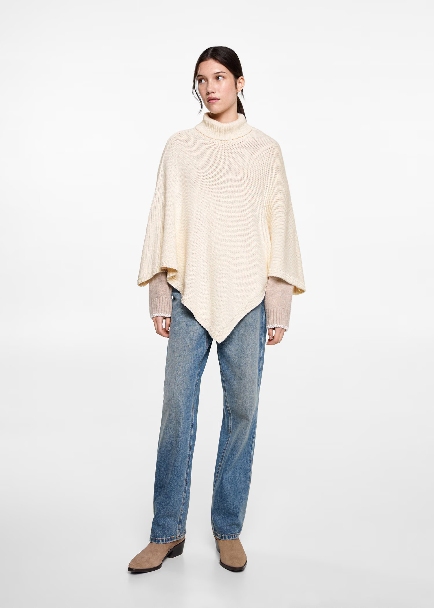Knit poncho - Teen | MANGO USA | Mango (US/MX/AU)