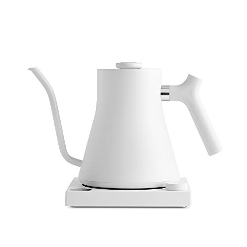 Fellow Stagg EKG Electric Gooseneck Kettle - Pour-Over Coffee and Tea Water Boiler - Stainless Steel, Quick Heating for Boiling Water - Matte White | Amazon (US)