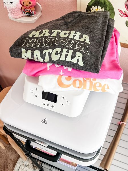 HTVront Heat Press and pullovers from Walmart 🩷