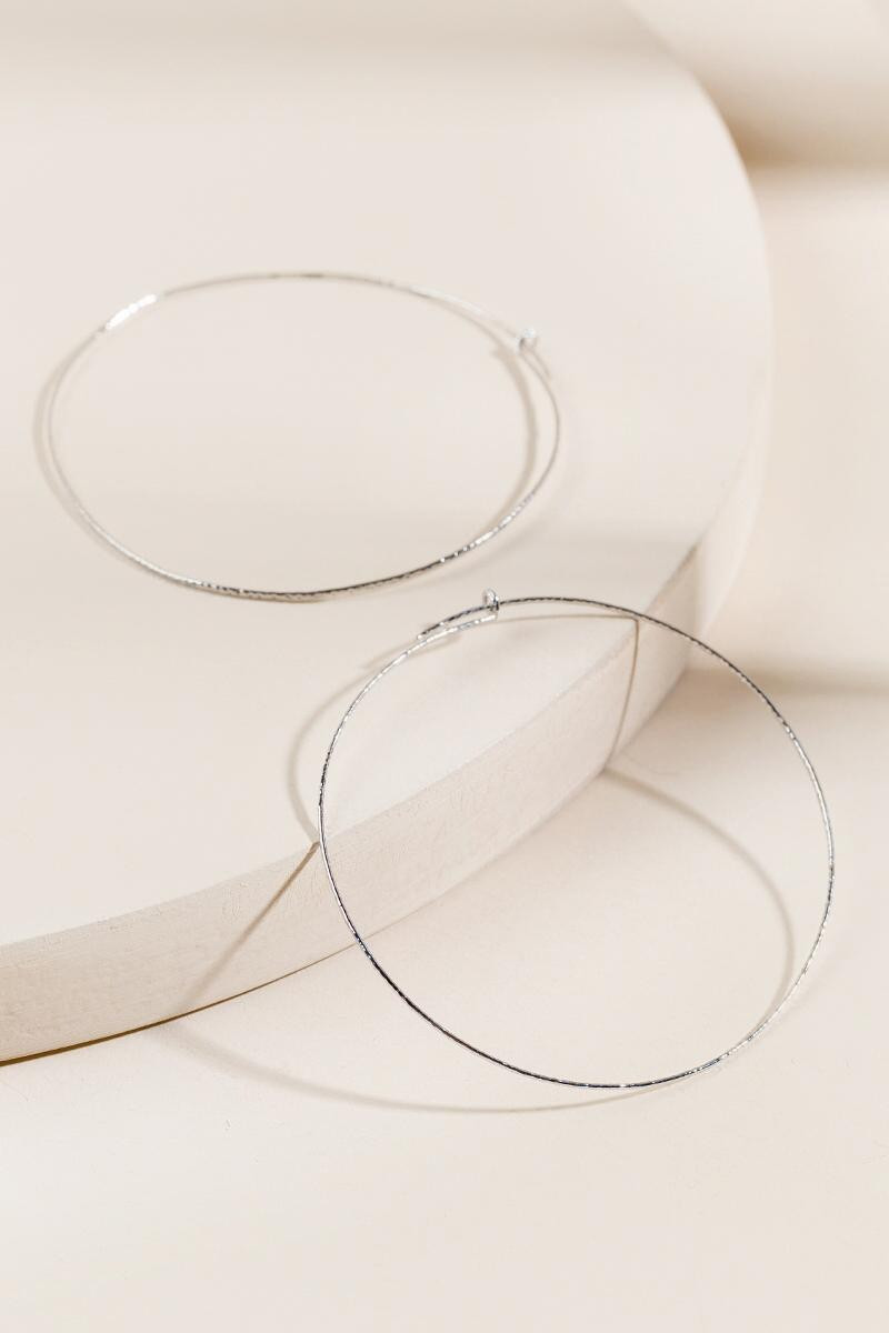 Andi Delicate Silver Hoops | Francesca’s Collections